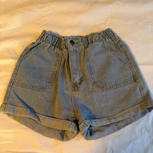 high waisted jeans short